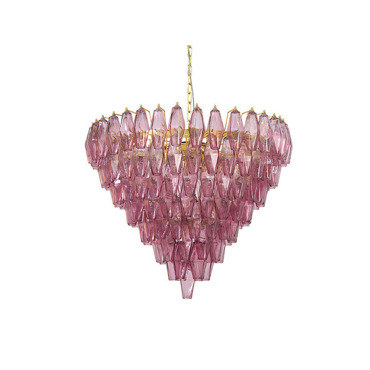 Rosalique lampadario in vetro