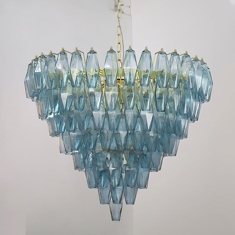 Rosalique lampadario in vetro