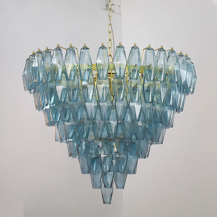 Rosalique lampadario in vetro
