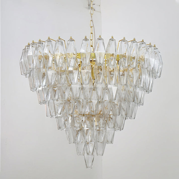 Rosalique lampadario in vetro