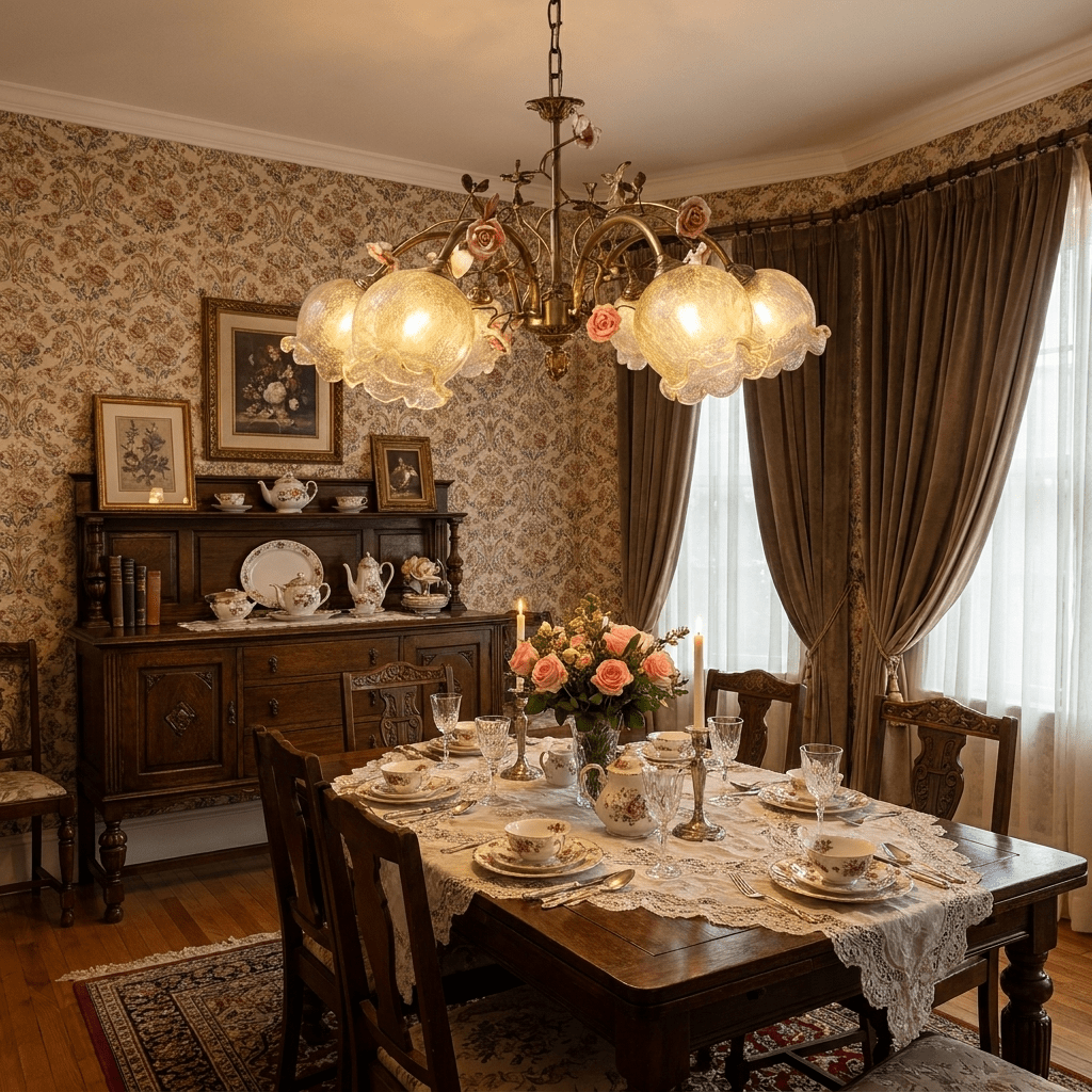 Rosavelle in ottone lampadario