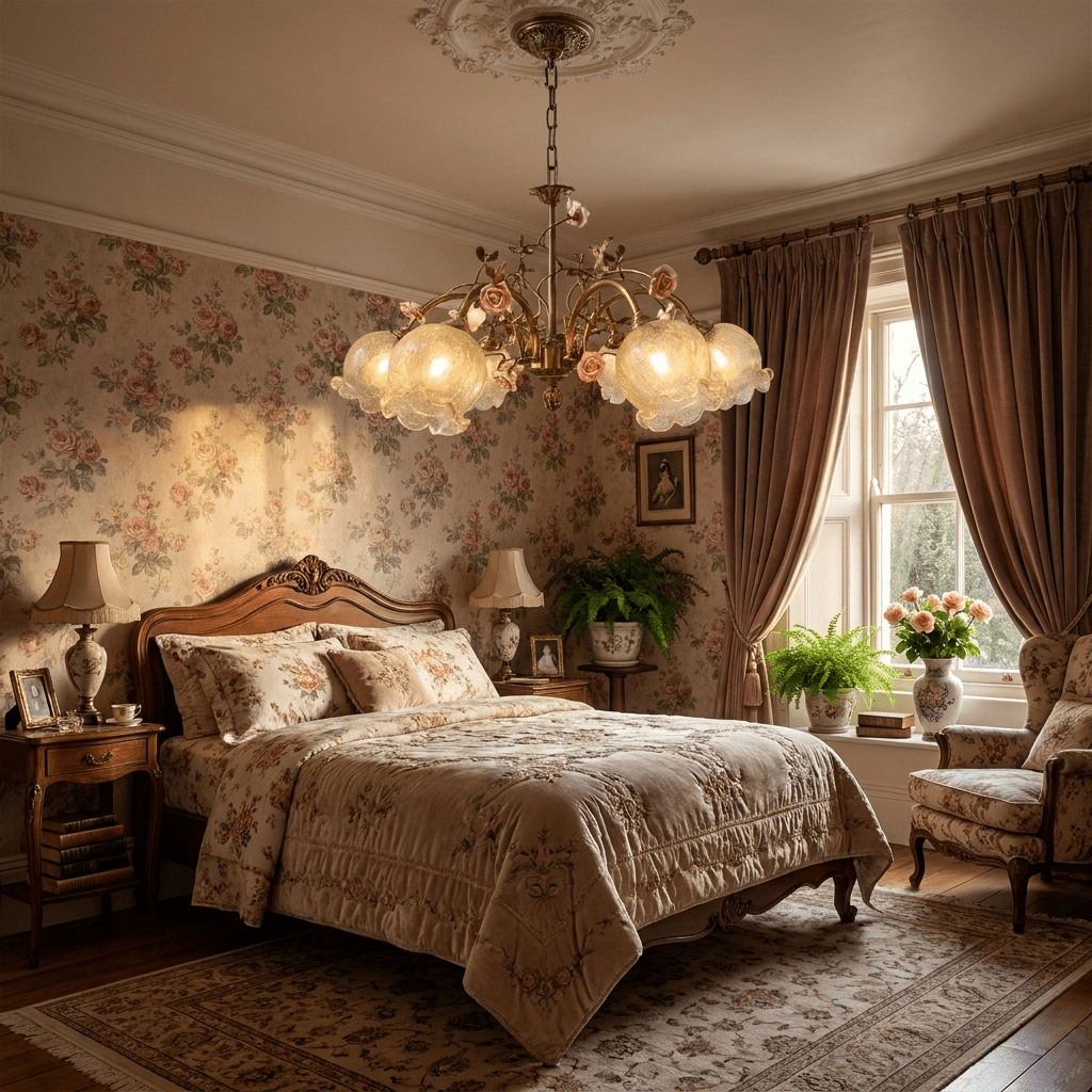 Rosavelle in ottone lampadario