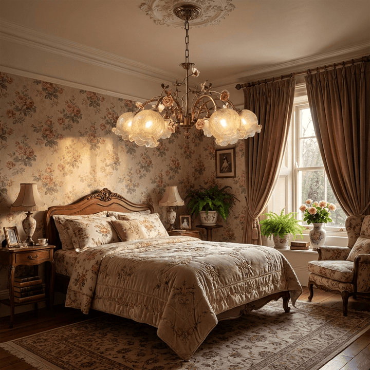 Rosavelle in ottone lampadario