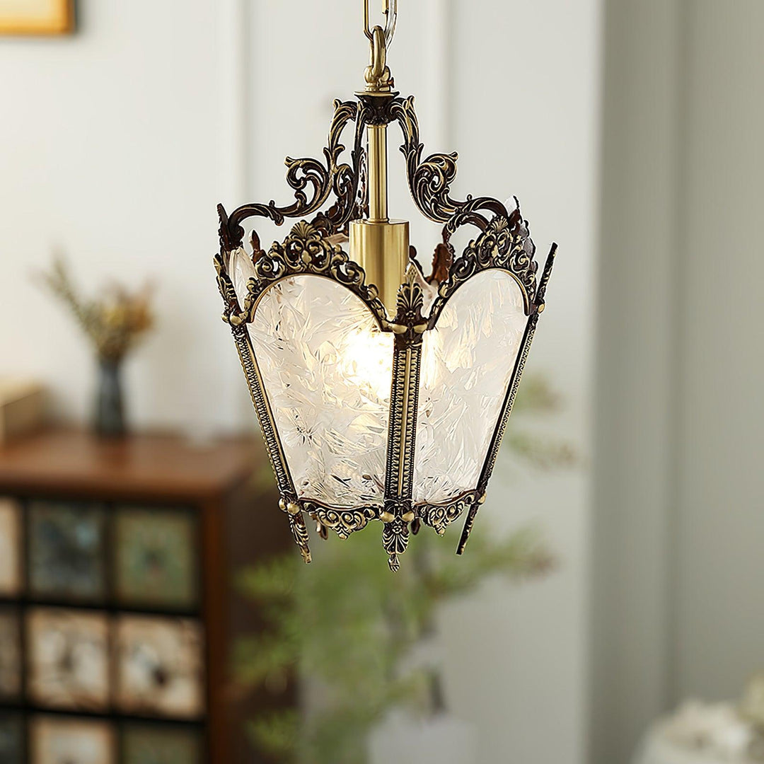 Auririelle lampada a sospensione in ottone Empire Antico elegante