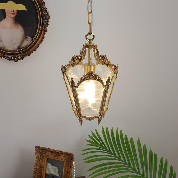 Auririelle lampada a sospensione in ottone Empire Antico elegante