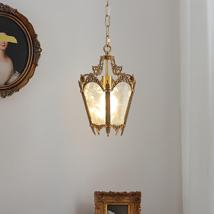 Auririelle lampada a sospensione in ottone Empire Antico elegante