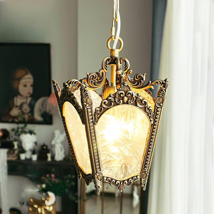 Auririelle lampada a sospensione in ottone Empire Antico elegante