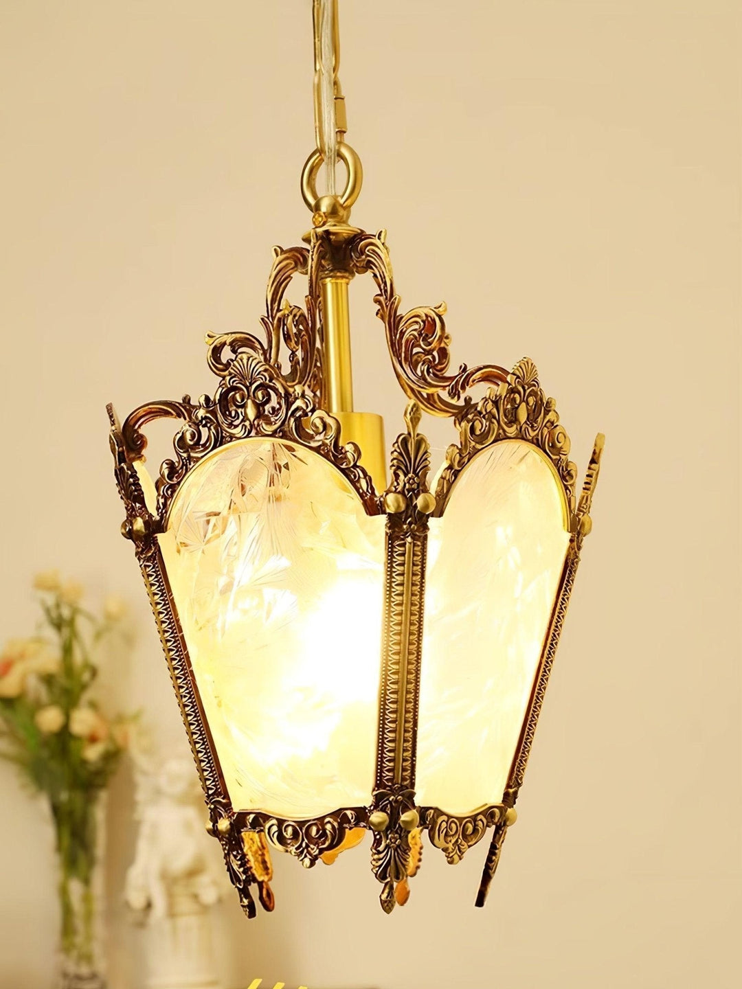 Auririelle lampada a sospensione in ottone Empire Antico elegante