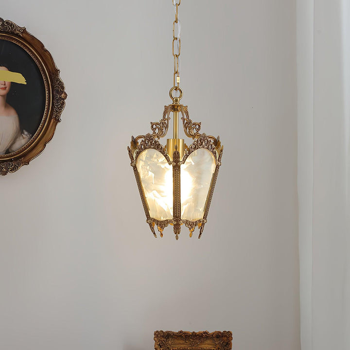 Auririelle lampada a sospensione in ottone Empire Antico elegante