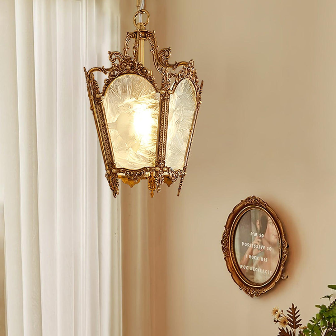 Auririelle lampada a sospensione in ottone Empire Antico elegante