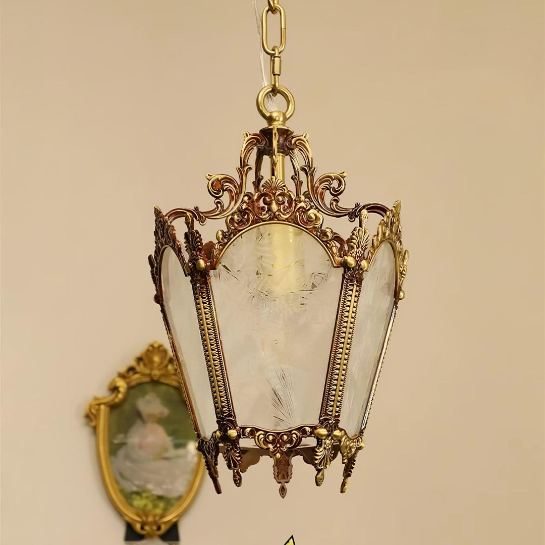 Auririelle lampada a sospensione in ottone Empire Antico elegante