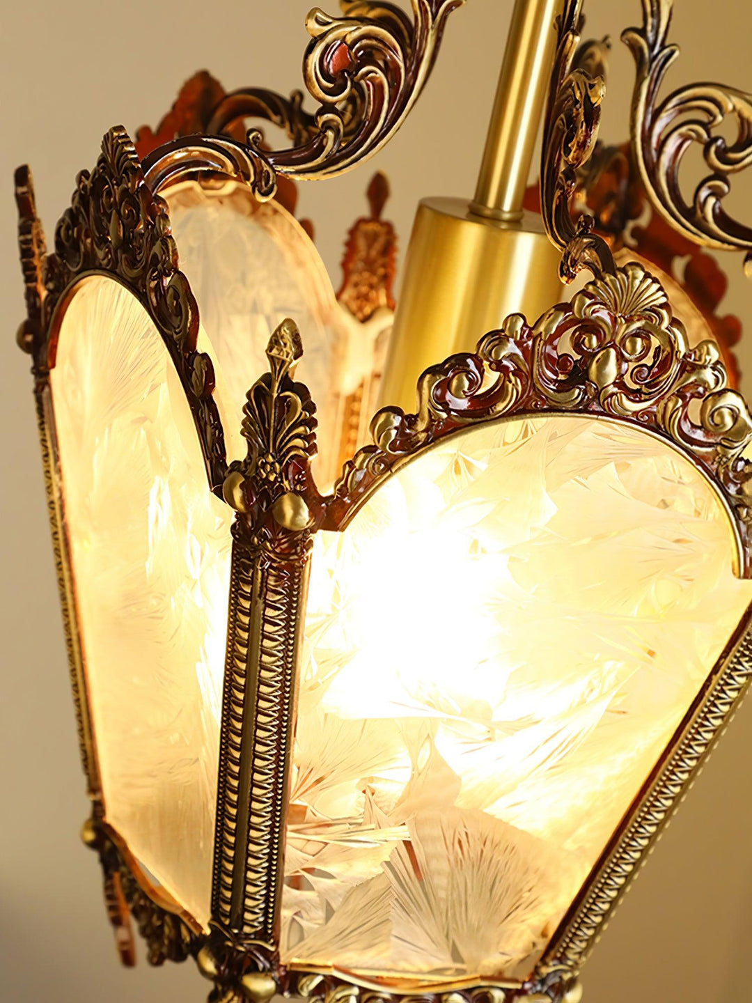 Auririelle lampada a sospensione in ottone Empire Antico elegante