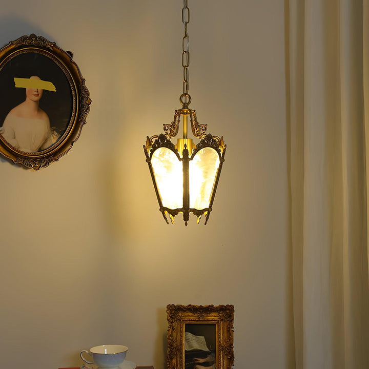 Auririelle lampada a sospensione in ottone Empire Antico elegante