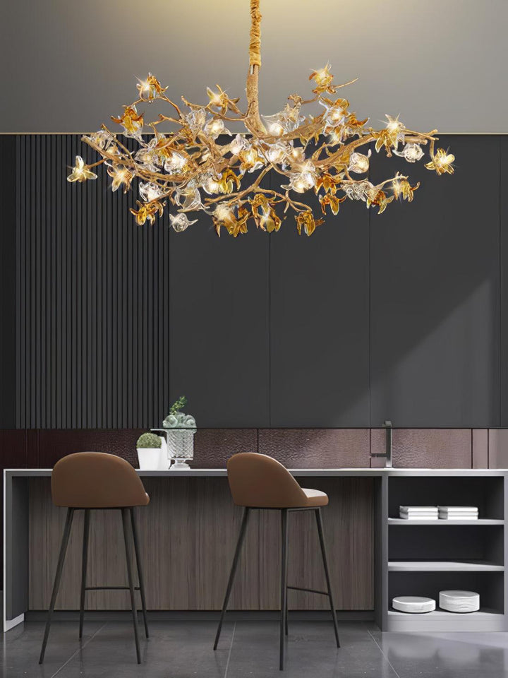 Ulfuvye lampadario Postmodern Luxury Branch ottone Cristallo