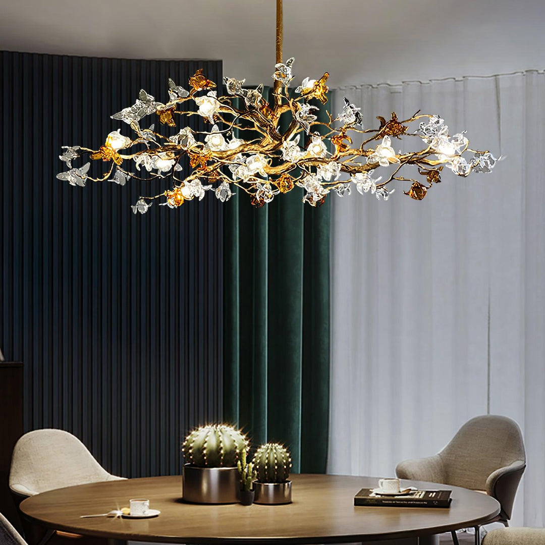 Ulfuvye lampadario Postmodern Luxury Branch ottone Cristallo