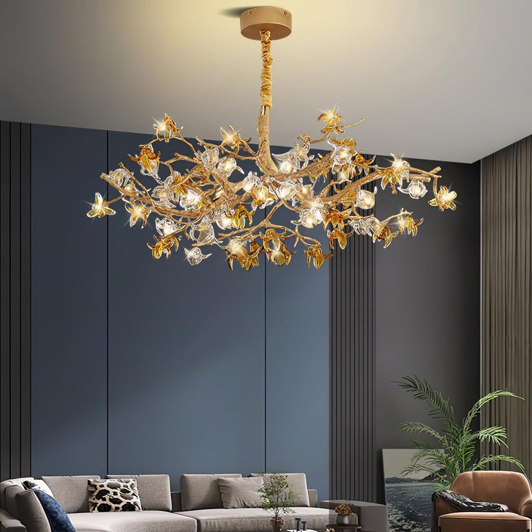 Ulfuvye lampadario Postmodern Luxury Branch ottone Cristallo