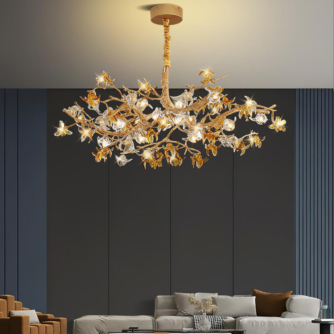 Ulfuvye lampadario Postmodern Luxury Branch ottone Cristallo