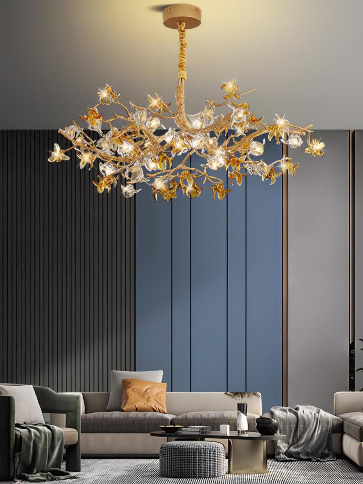 Ulfuvye lampadario Postmodern Luxury Branch ottone Cristallo