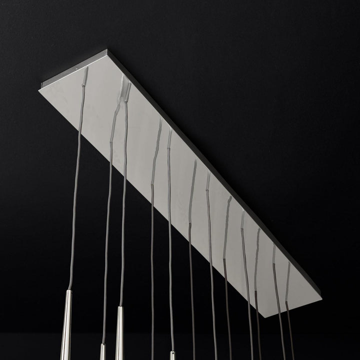Lampadario con Paralume in Cristallo e ottone Lucido minimalista