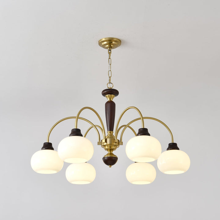 Noraneon lampadario Arched globo con Paralume bianco
