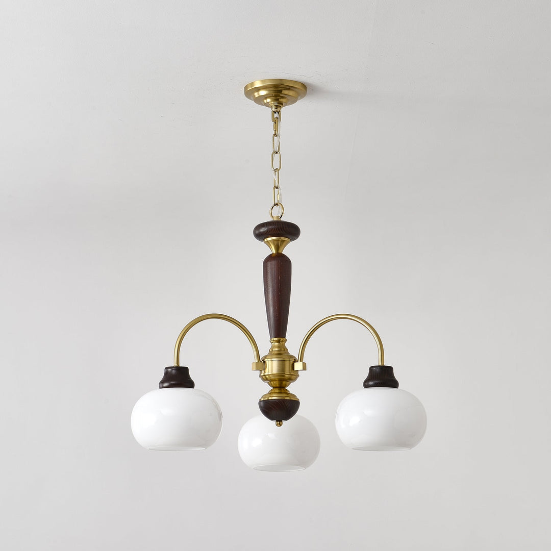 Noraneon lampadario Arched globo con Paralume bianco