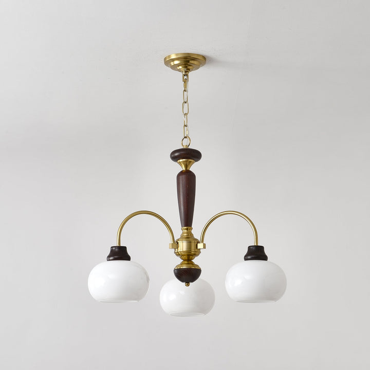 Noraneon lampadario Arched globo con Paralume bianco