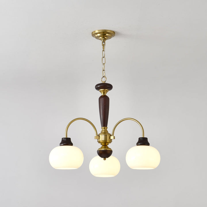 Noraneon lampadario Arched globo con Paralume bianco