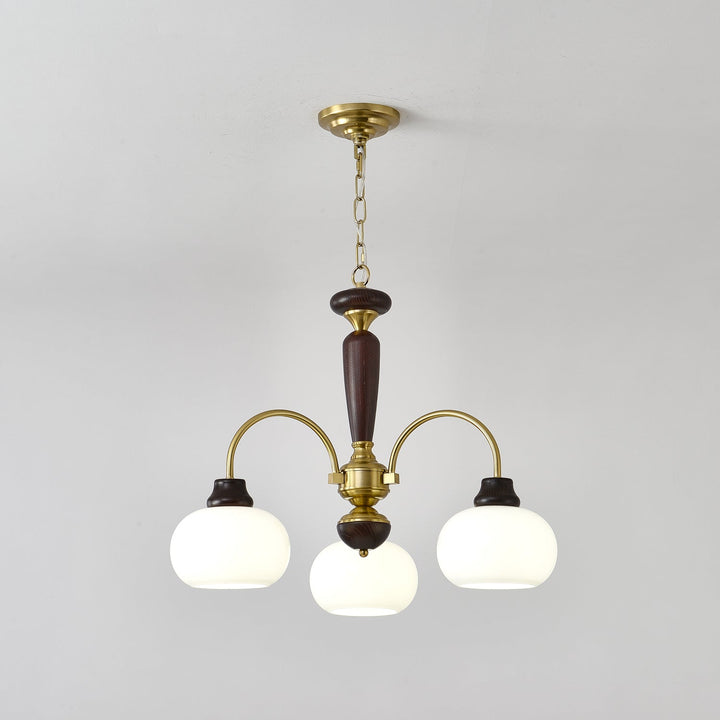 Noraneon lampadario Arched globo con Paralume bianco