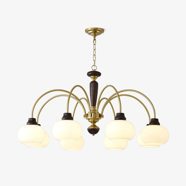 Noraneon lampadario Arched globo con Paralume bianco