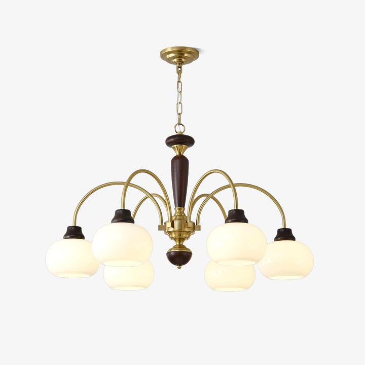 Noraneon lampadario Arched globo con Paralume bianco