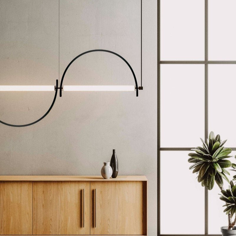 Arched Linear Led lampadario