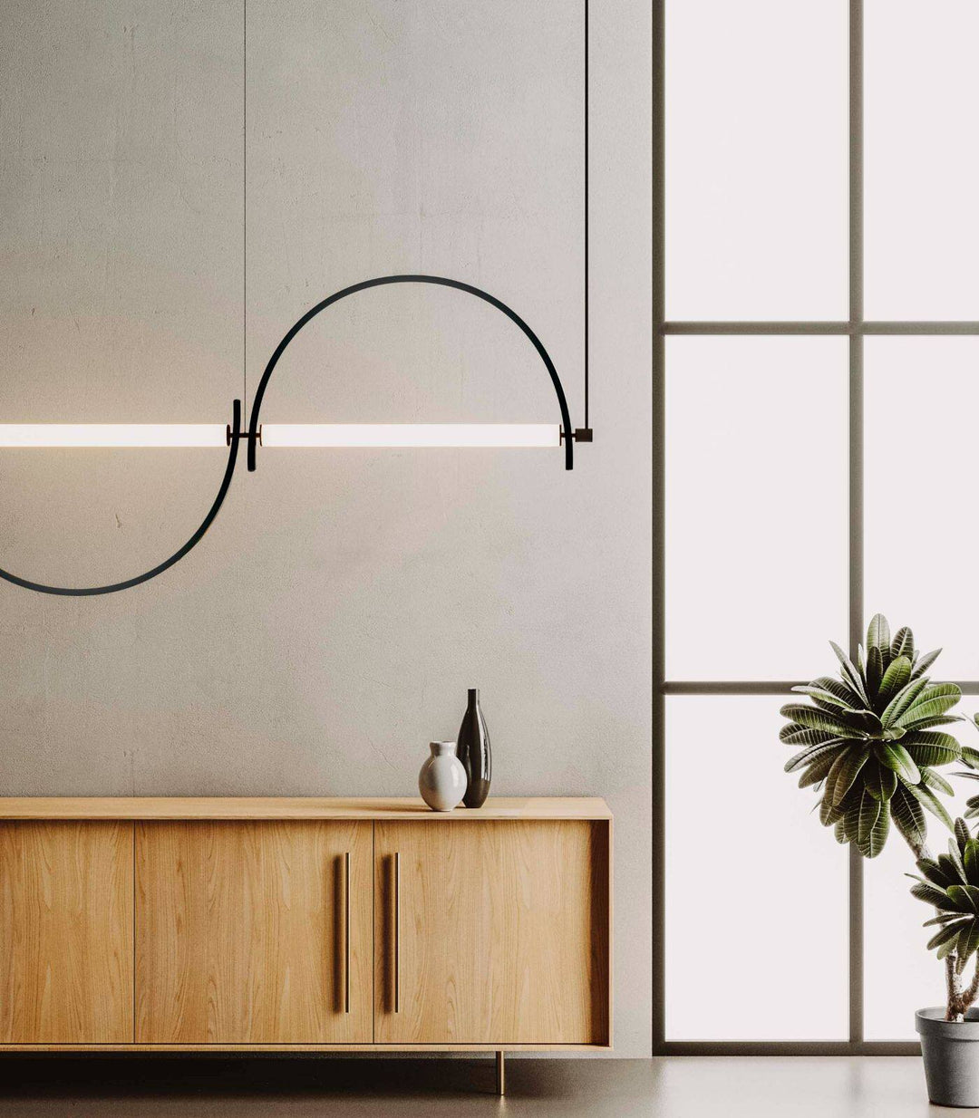Arched Linear Led lampadario