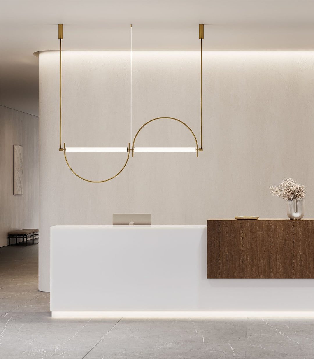 Arched Linear Led lampadario