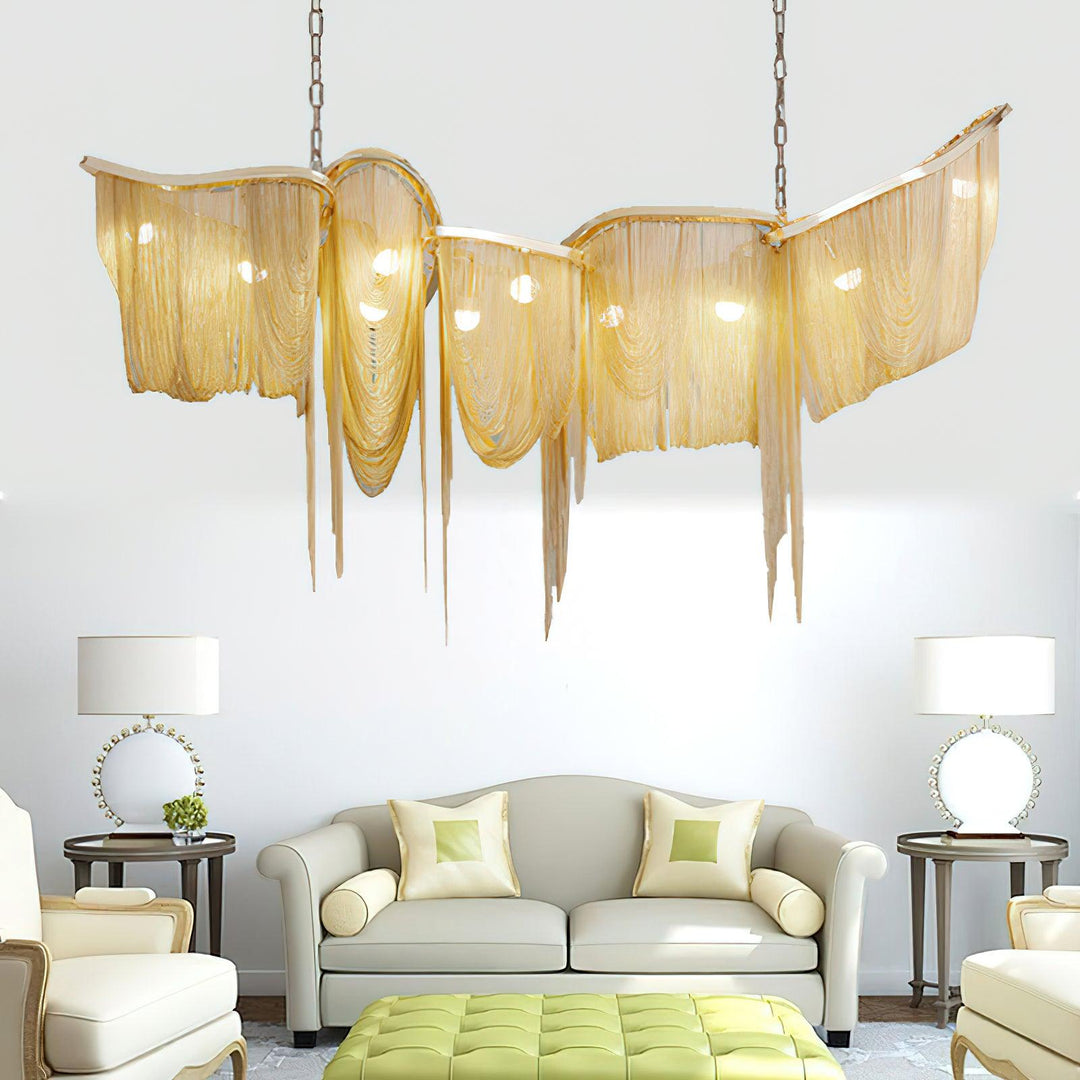 Soleraria lampadario Frangia Oro
