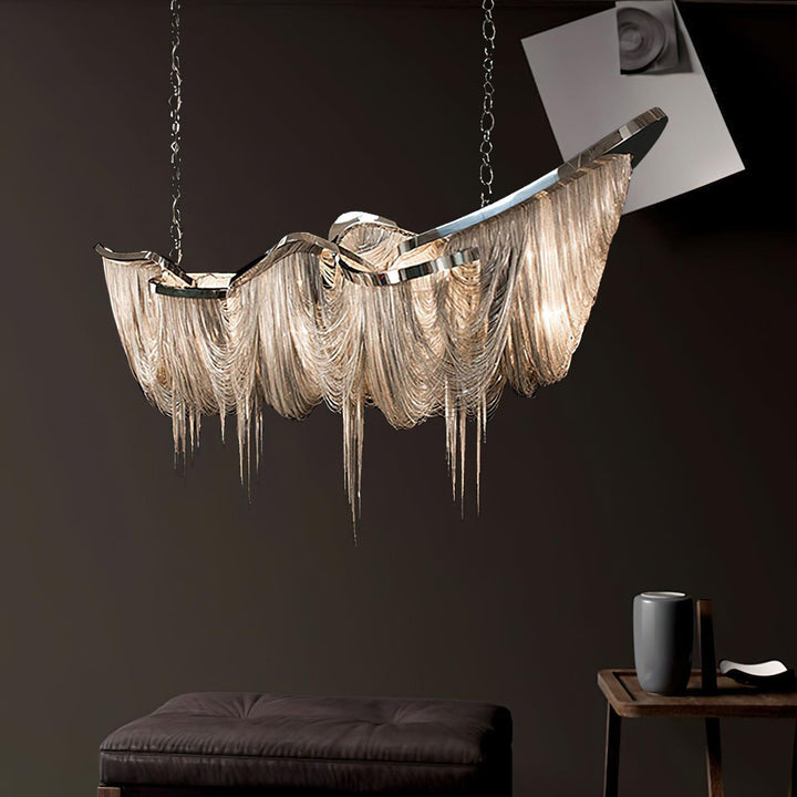 Soleraria lampadario Frangia Oro