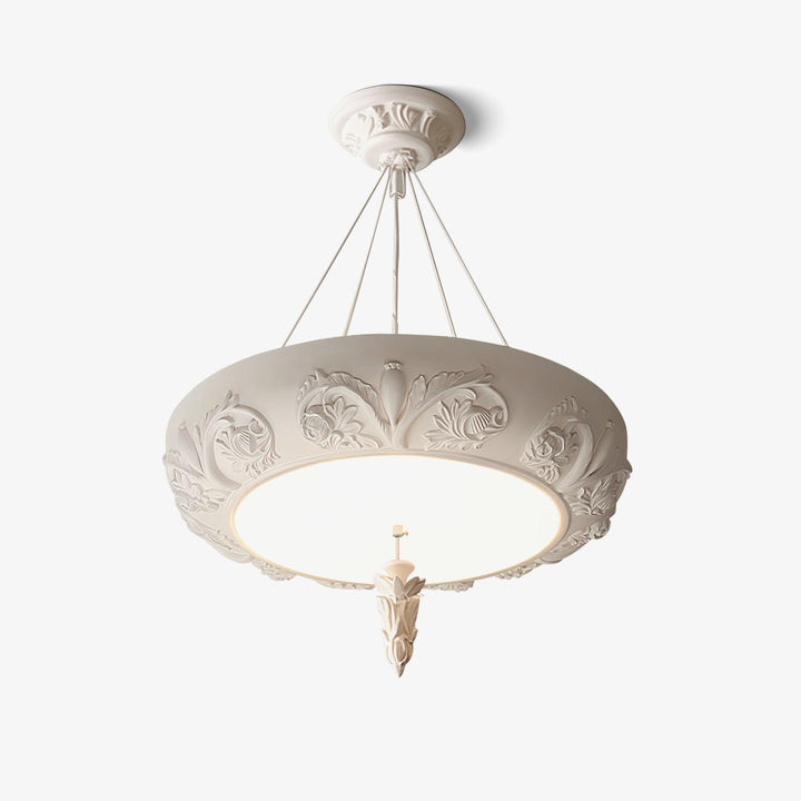 Rococo lampadario in composito di gesso e