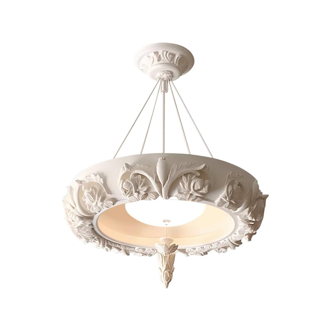Rococo lampadario in composito di gesso e