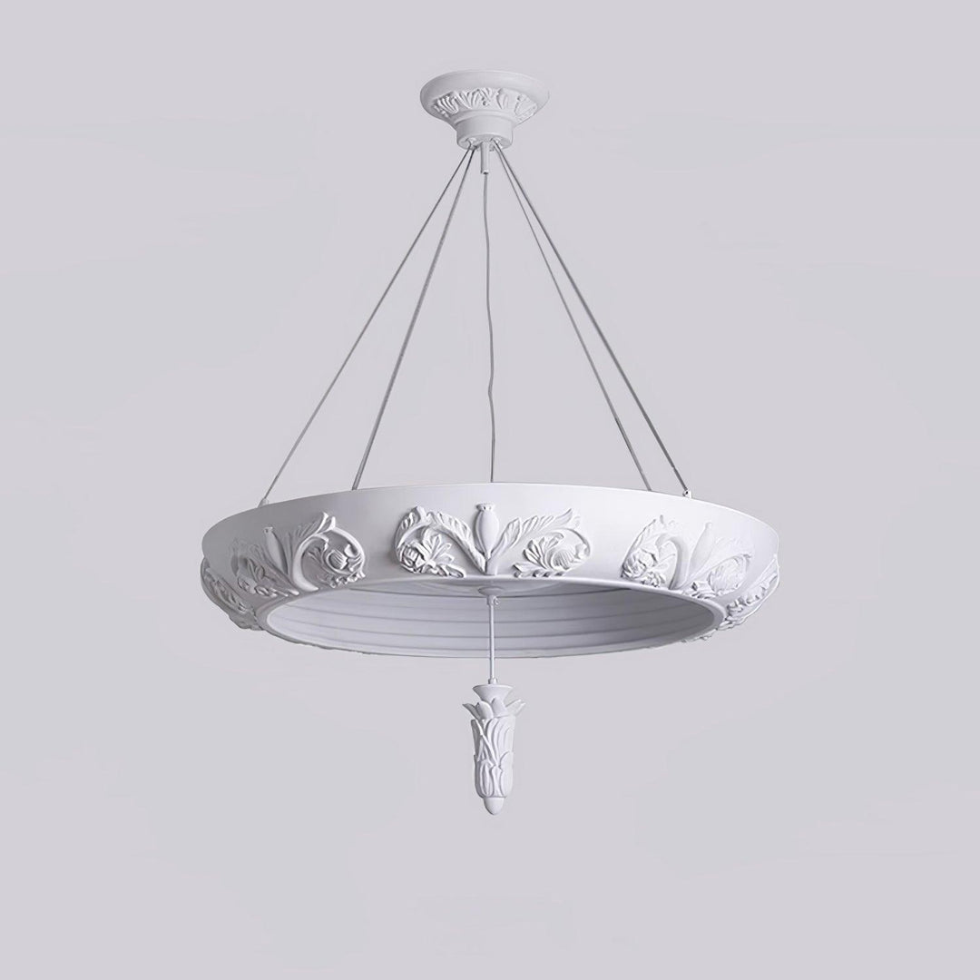 Rococo lampadario in composito di gesso e