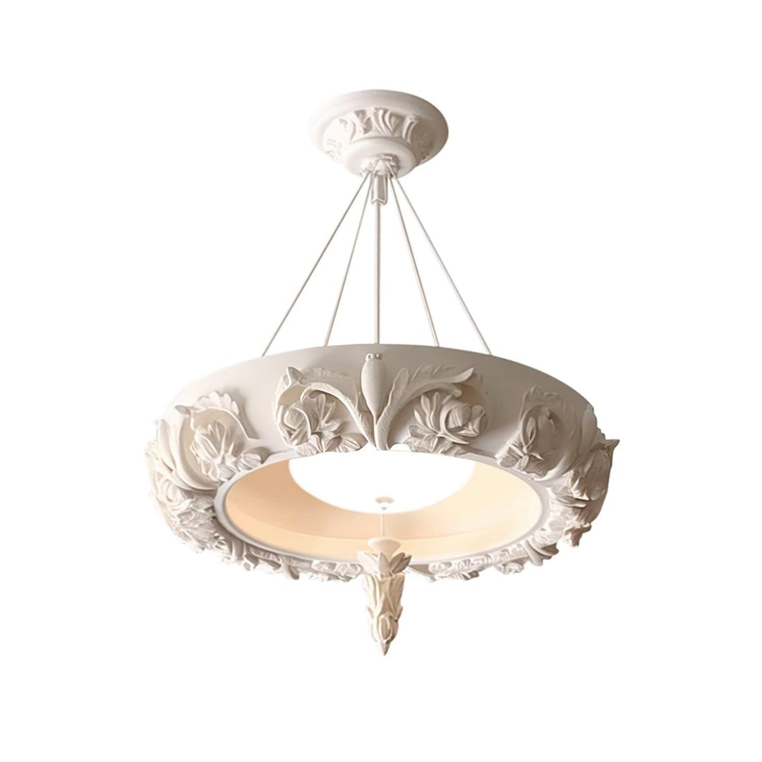 Rococo lampadario in composito di gesso e