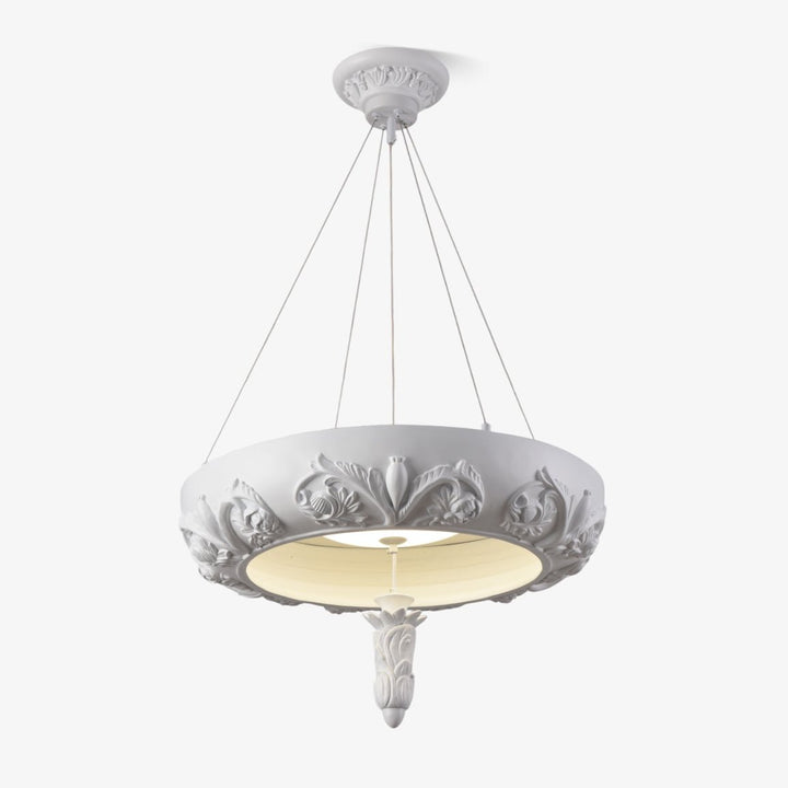Rococo lampadario in composito di gesso e