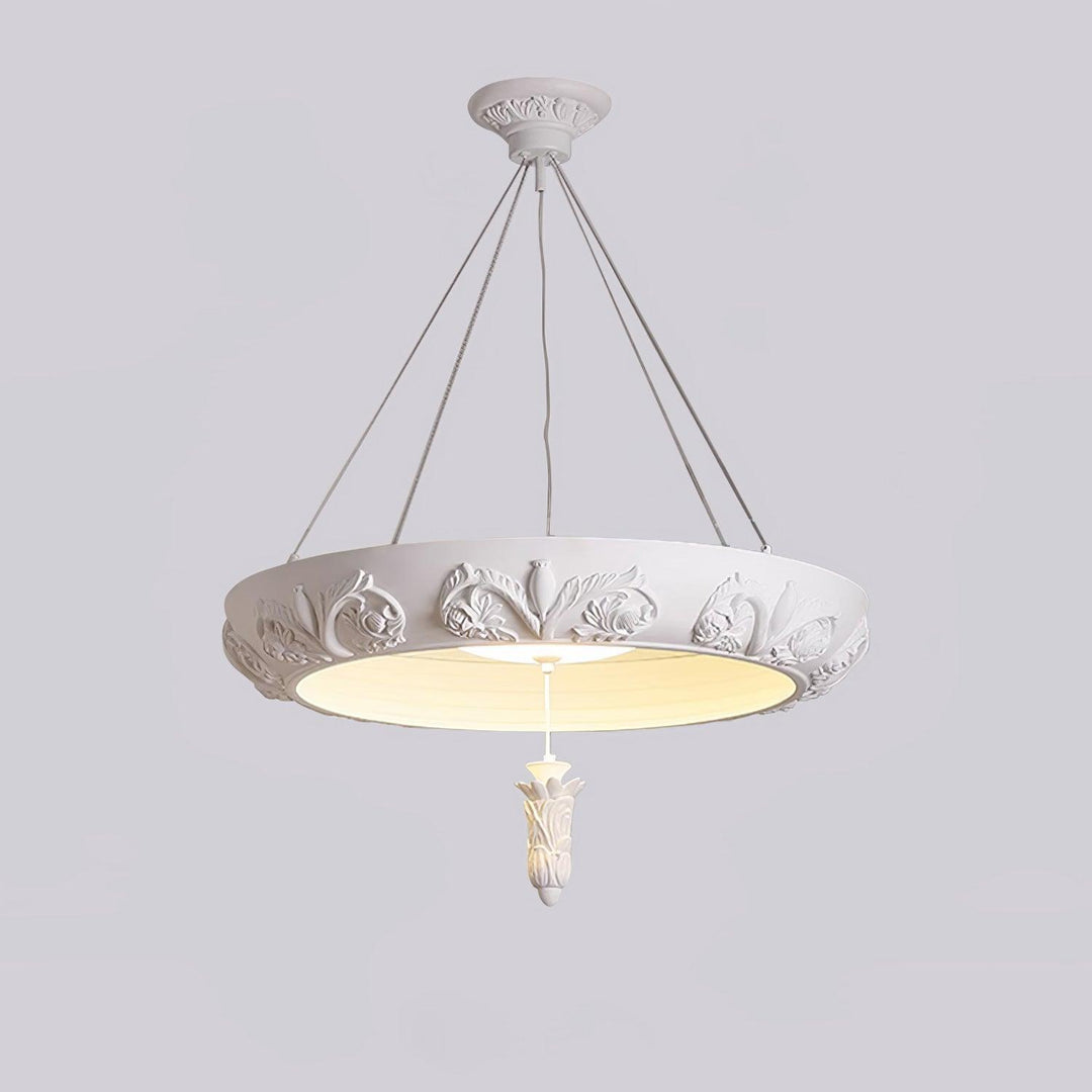 Rococo lampadario in composito di gesso e