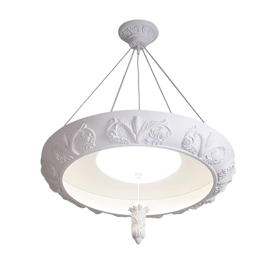 Rococo lampadario in composito di gesso e