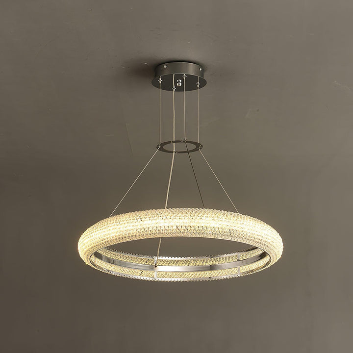 Vazorora lampadario moderno minimalista ad Anello in Cristallo