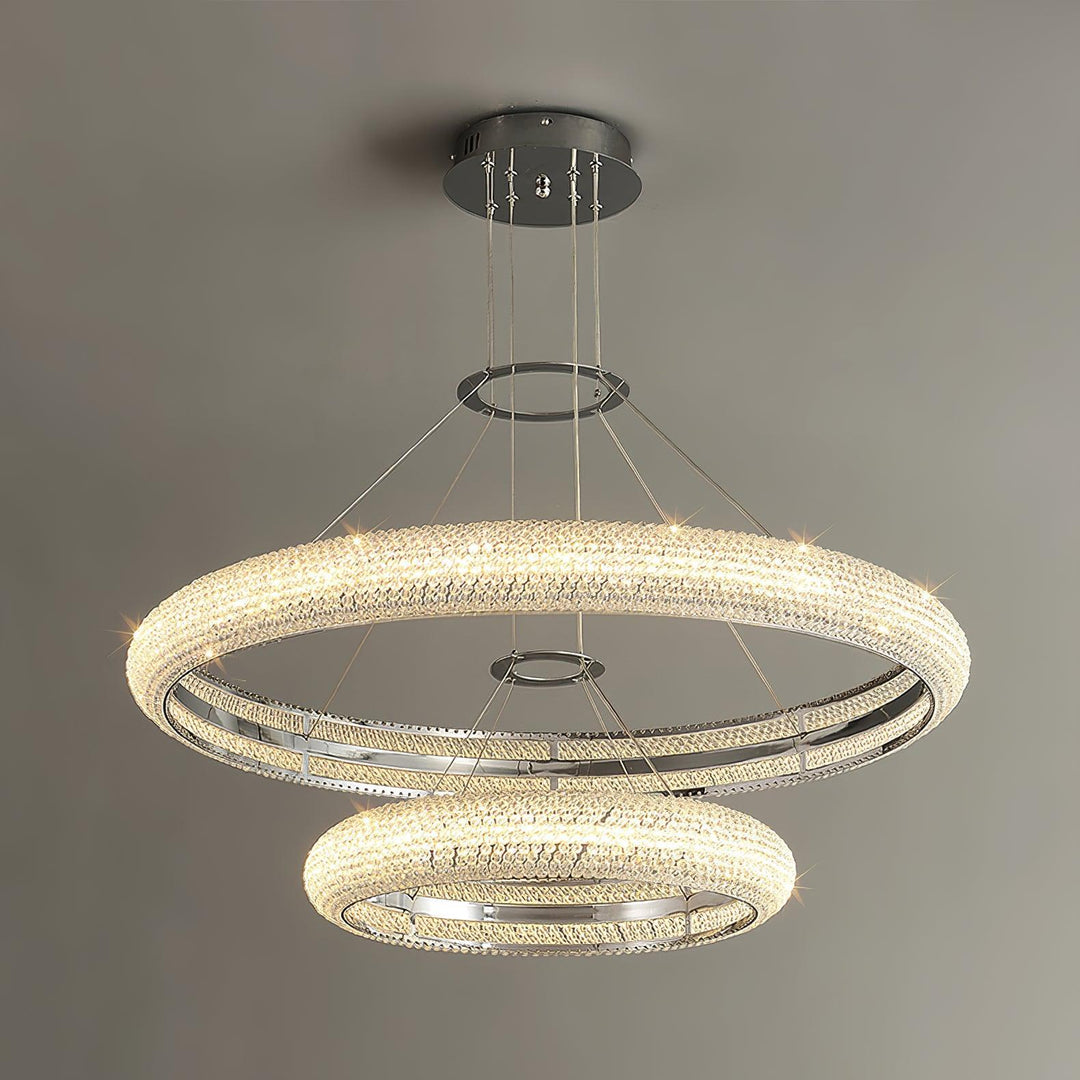 Vazorora lampadario moderno minimalista ad Anello in Cristallo