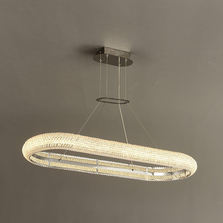 Vazorora lampadario moderno minimalista ad Anello in Cristallo