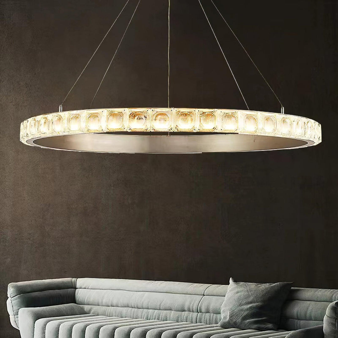 Avzorion lampadario moderno minimalista ad Anello in vetro