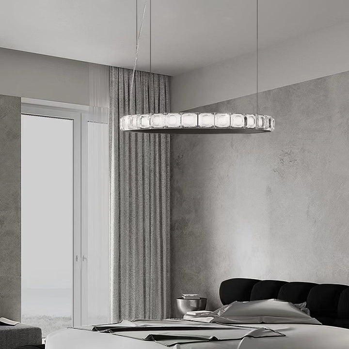 Avzorion lampadario moderno minimalista ad Anello in vetro