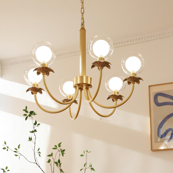 Crown lampadario classico in vetro