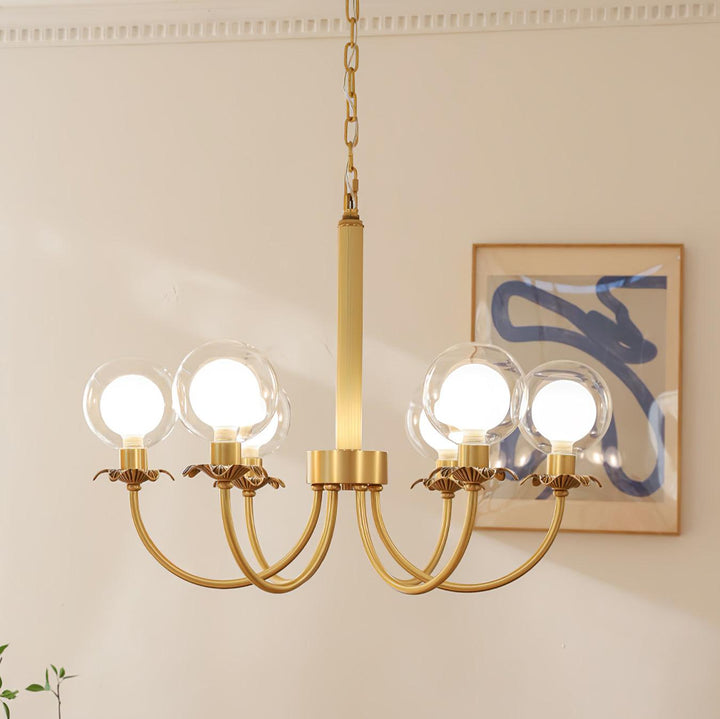 Crown lampadario classico in vetro