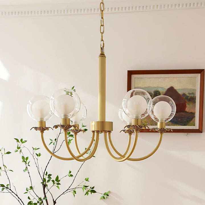 Crown lampadario classico in vetro
